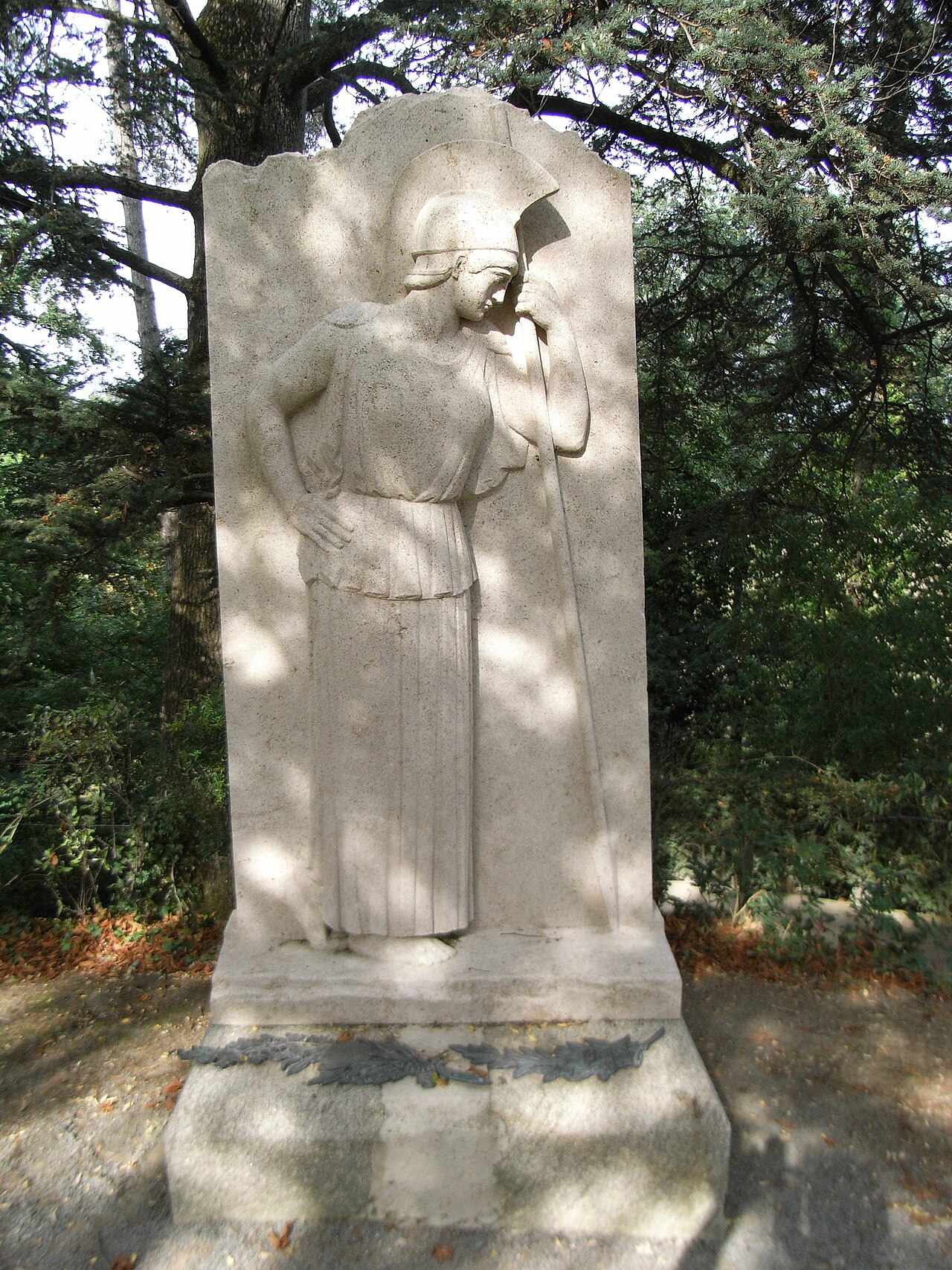 Stèle du tombeau de Georges Clemenceau à Mouchamps, en Vendée.